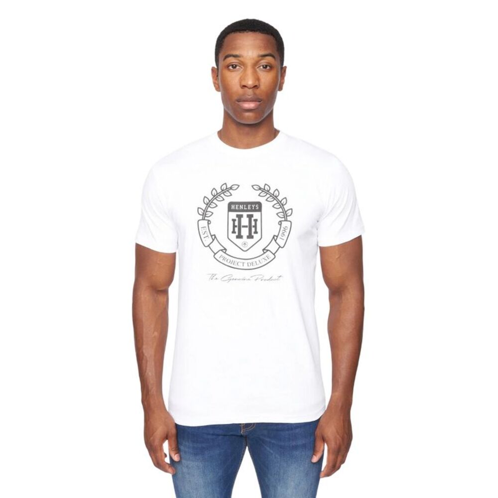 Henleys Mens Myer T-Shirt / Optic White